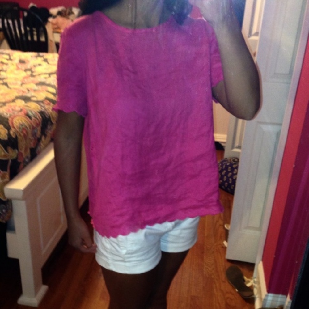 J Crew Open Back Pink Top
